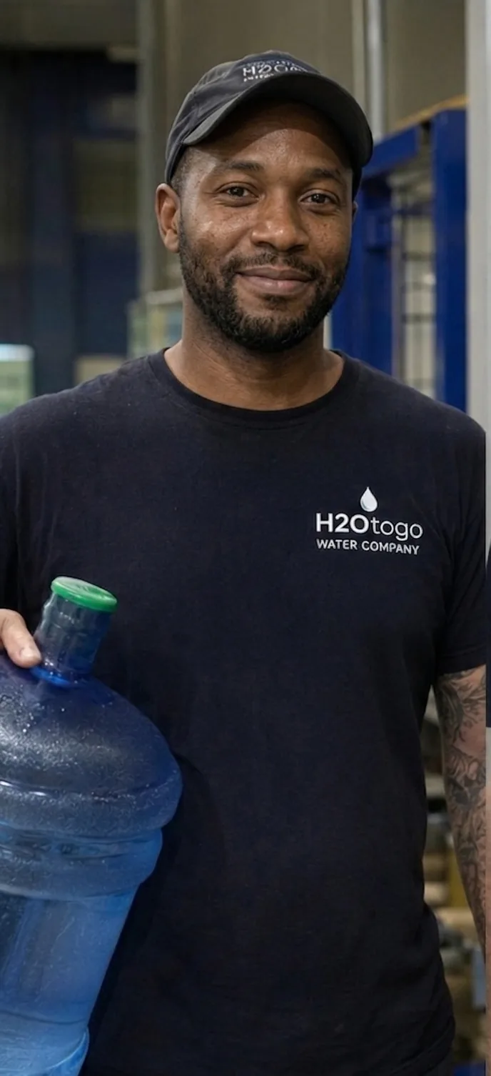 H2O to Go delivery driver portrait